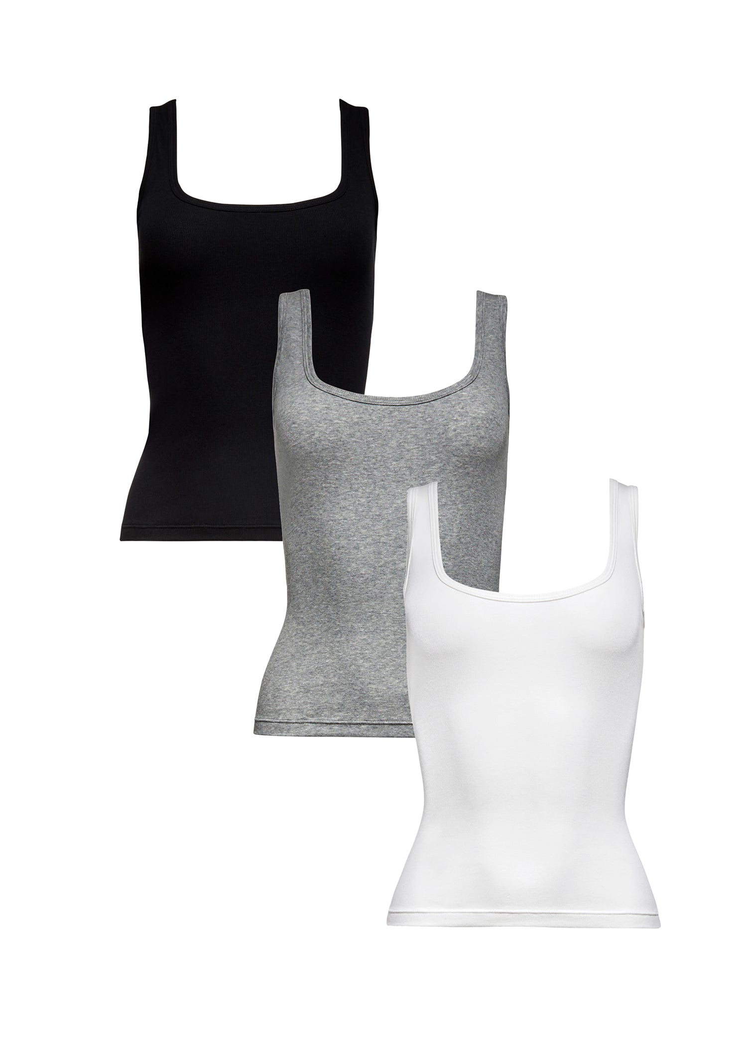 cotton rib tank top 3 pack