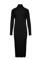 Cozy Knit Oversized Midi Maternity Dress in Black