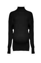 Cozy Knit Turtleneck Sweater in Black