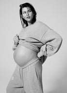 Bumpsuit Maternity Classic Terry Sweatpant in Heather Grey