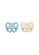 hevea product classic pacifier two piece set in blue and white