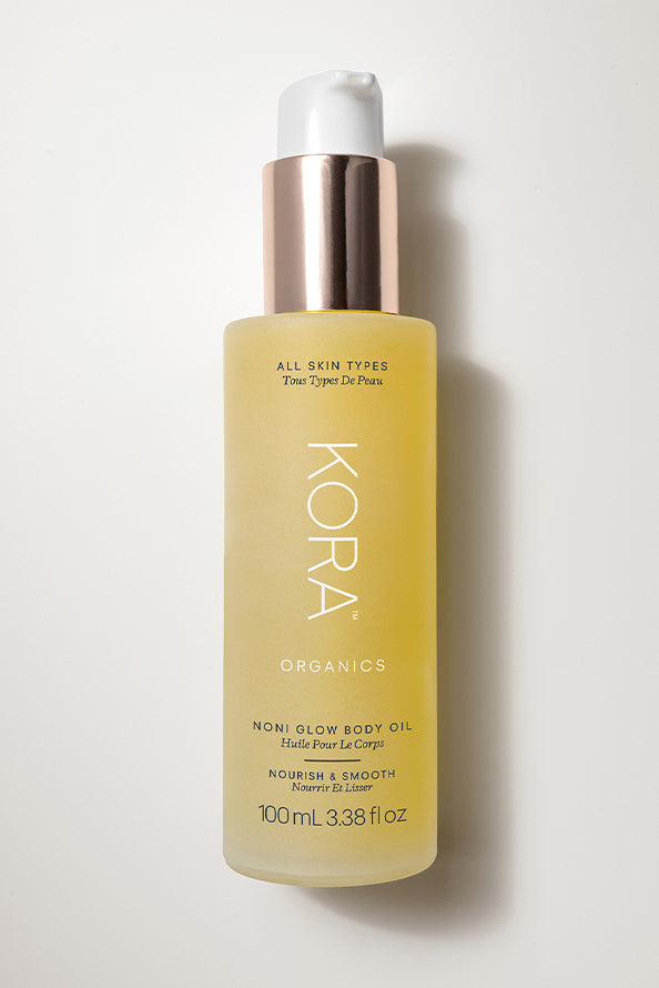 KORA Organics x Bumpsuit noni glow body oil