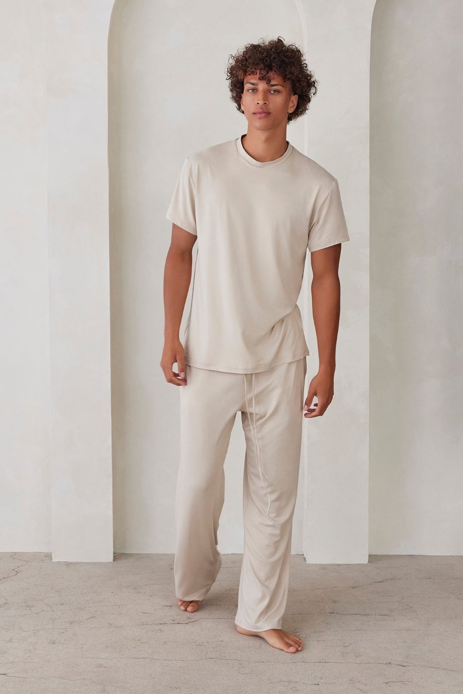 the cloud ls tee in oat mens