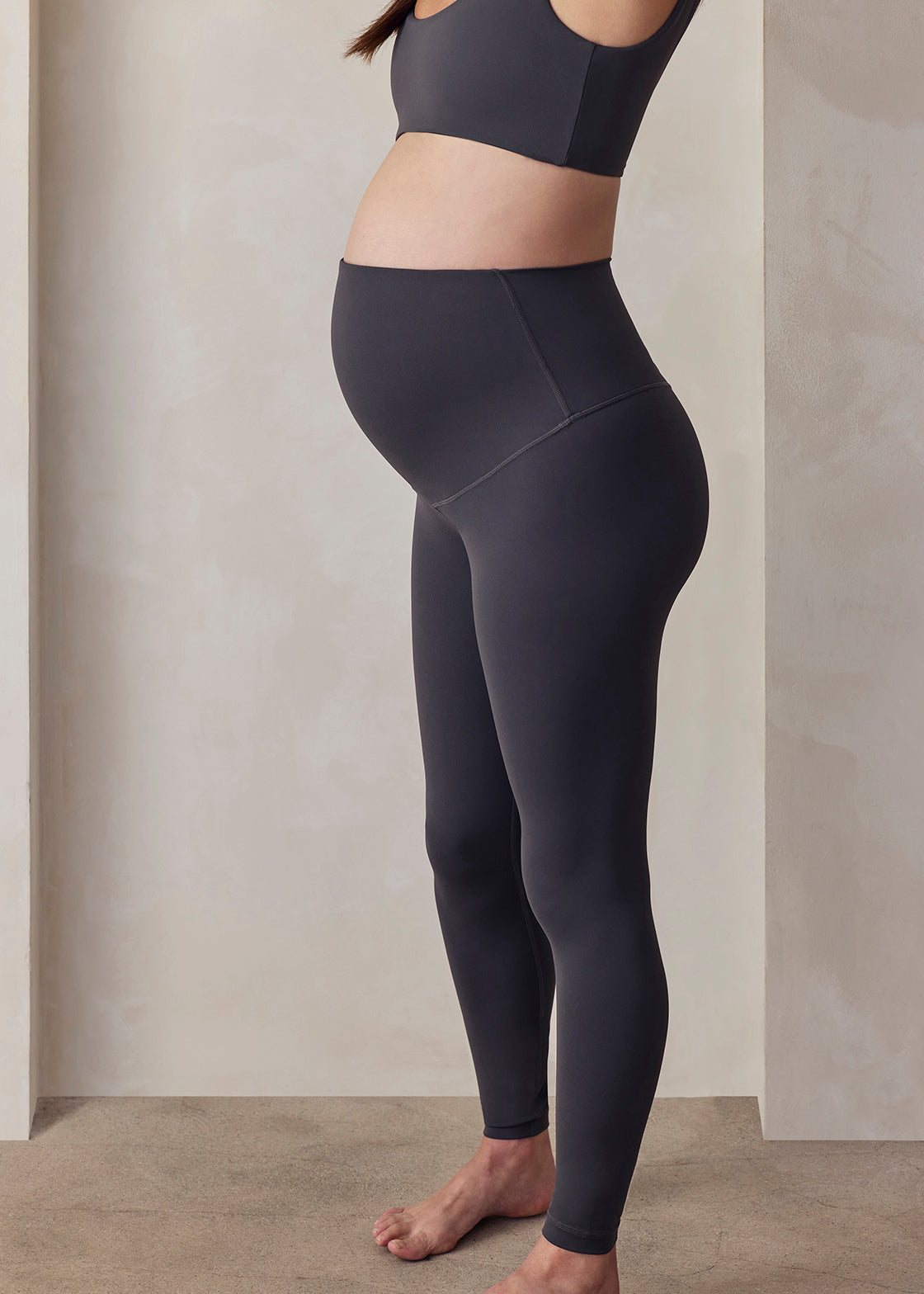 bumpsuit activewear perfect movement maternity legging in slate