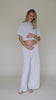 Bumpsuit Maternity Loungewear The Cloud Drawstring Pant in Heather Grey