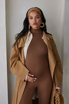 shanina shaik x bumpsuit the jacqueline wool coat in camel