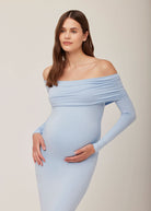 the alison maxi dress in powder blue