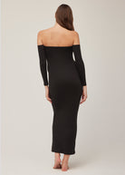 Bumpsuit Maternity The Angelina Off The Shoulder Maxi Dress in Black