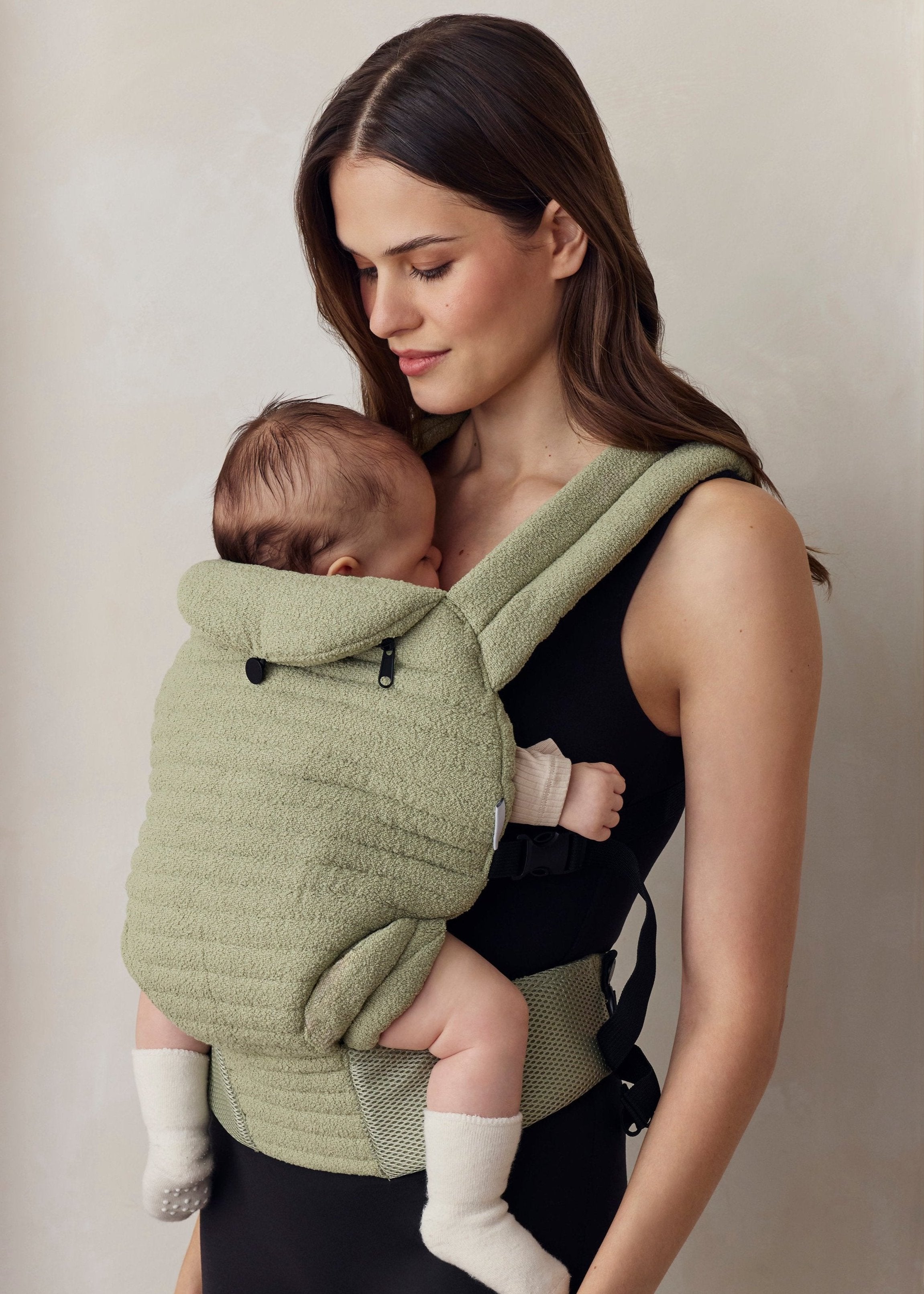 the armadillo baby carrier in matcha