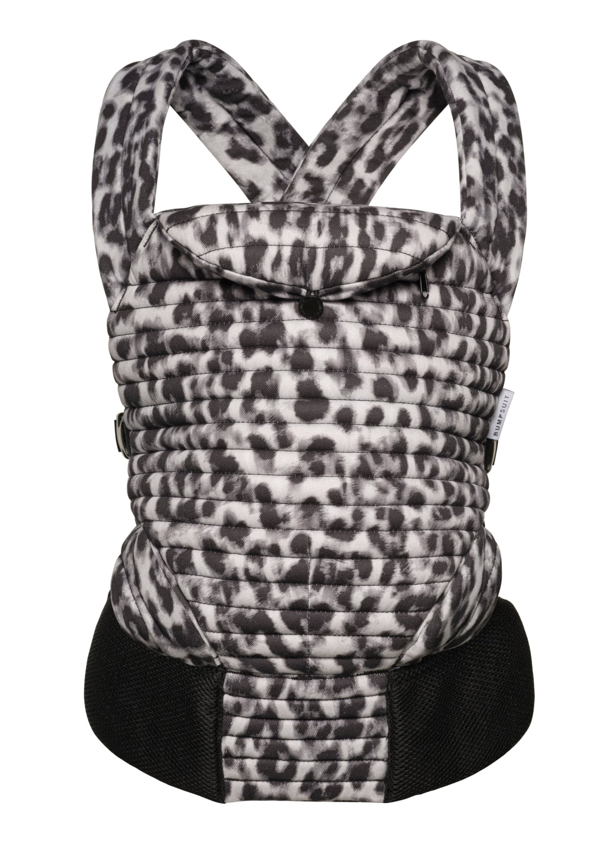 the armadillo baby carrier in monochrome leopard