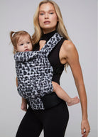 the armadillo baby carrier in monochrome leopard