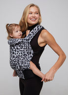 the armadillo baby carrier in monochrome leopard