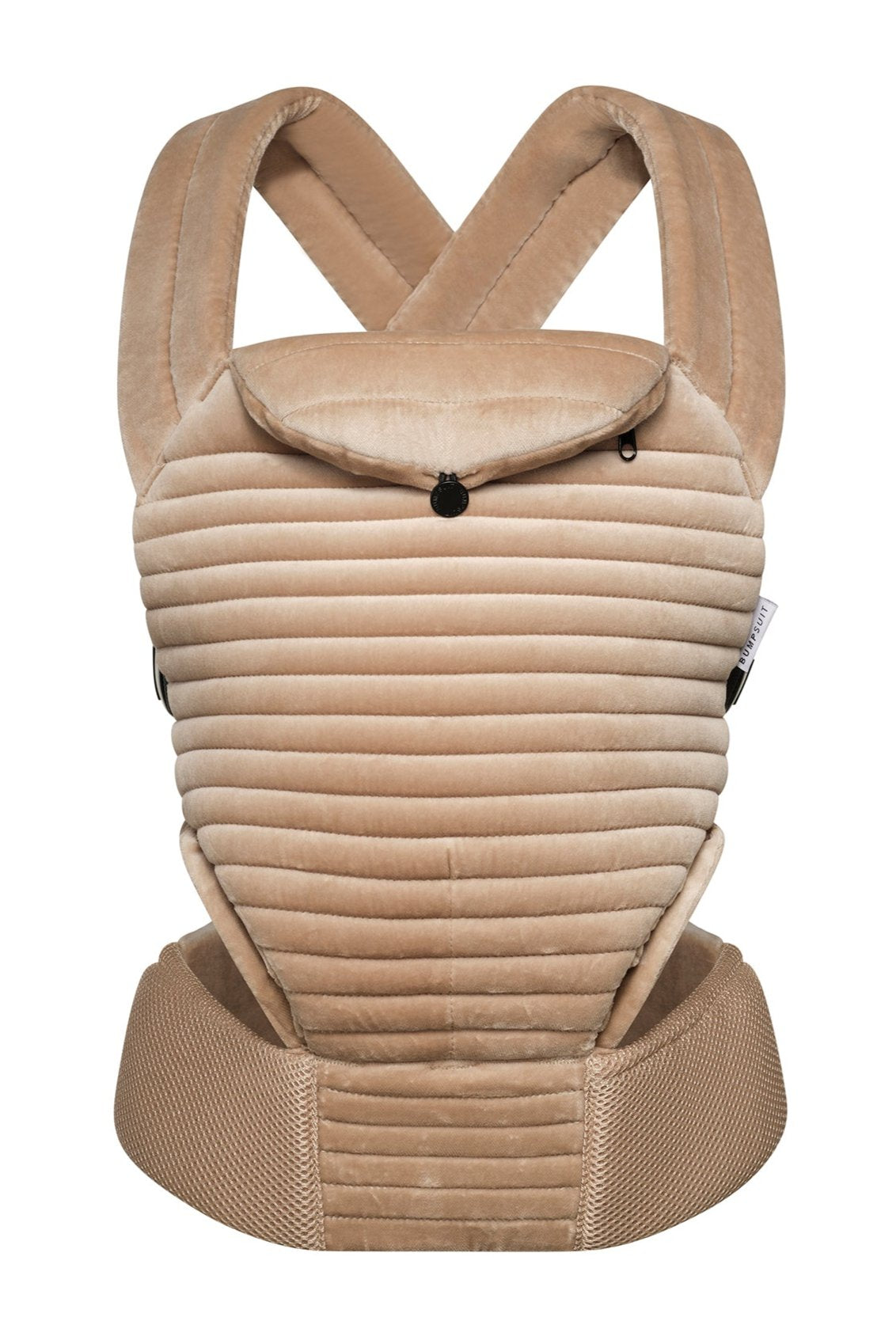 the armadillo baby carrier in dune velvet