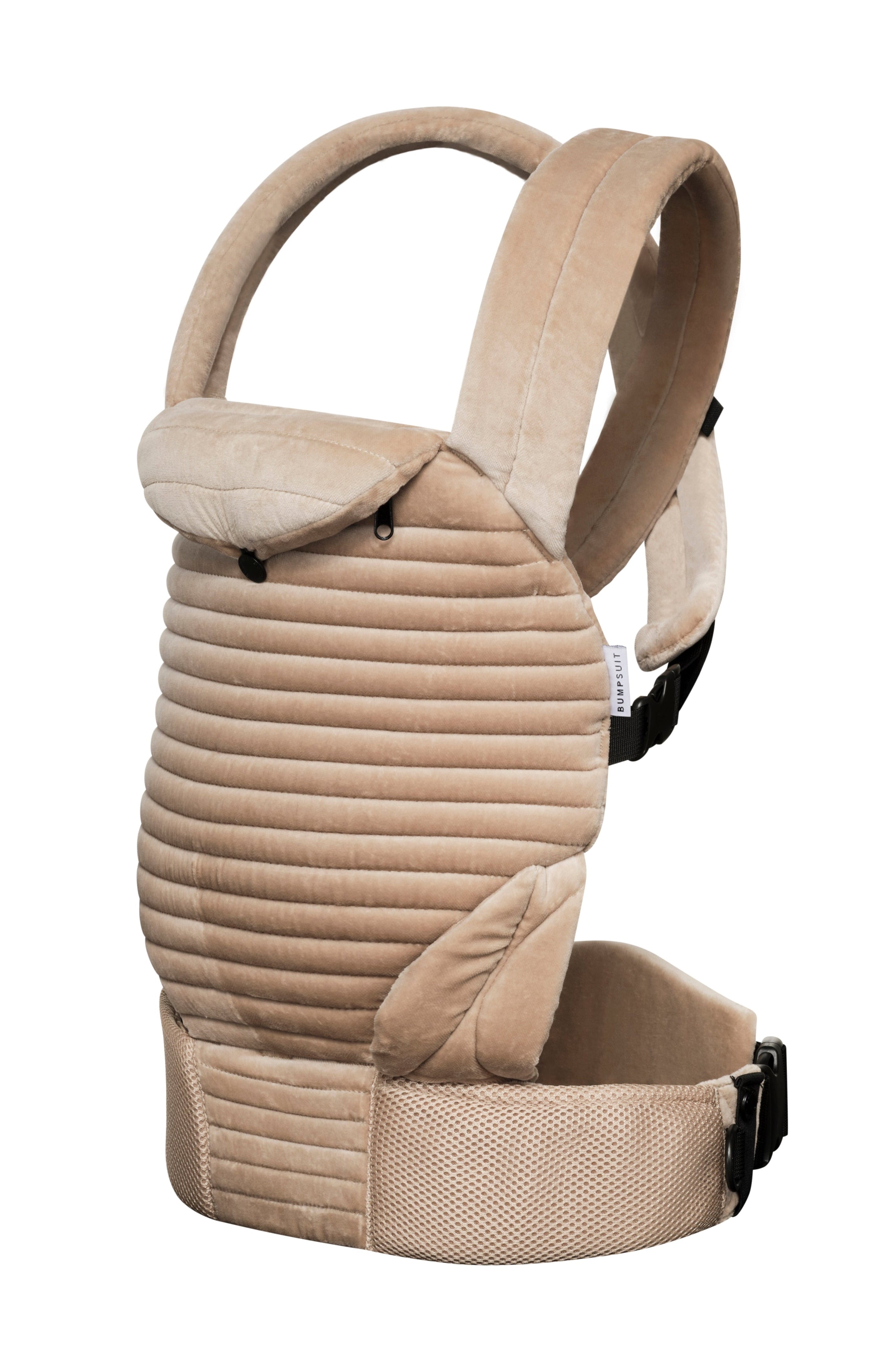 the armadillo baby carrier in dune velvet