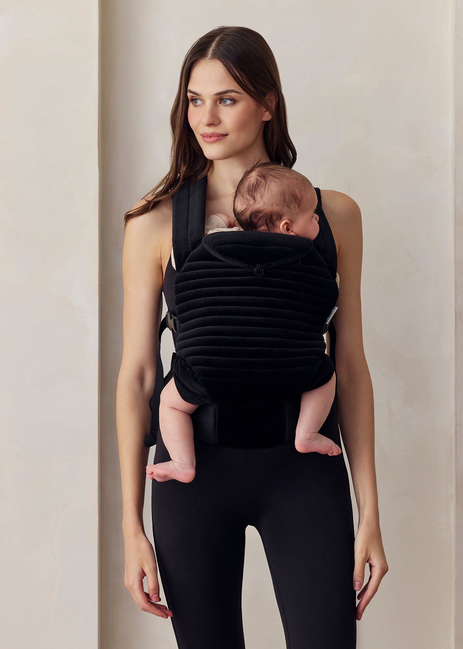 the armadillo baby carrier in black velvet