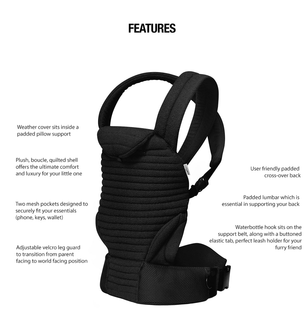 the armadillo baby carrier in black