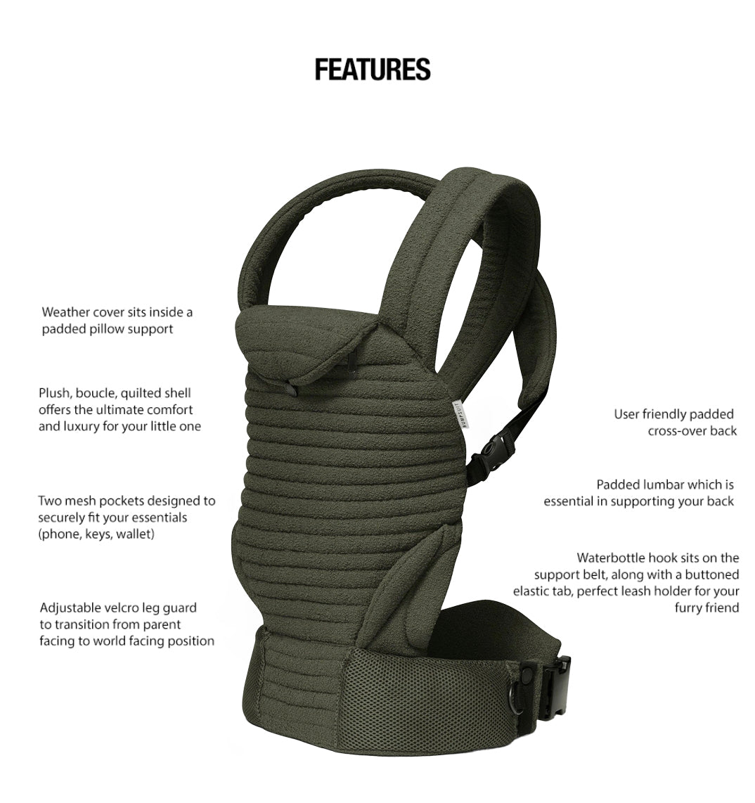 Bumpsuit Maternity The Armadillo Baby Carrier in Forest Green