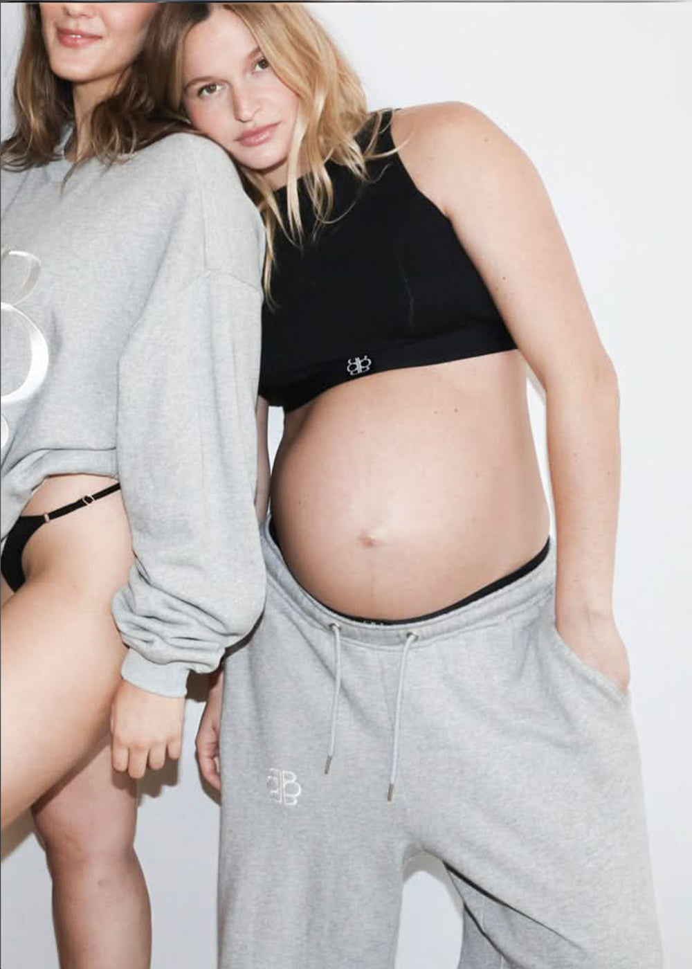 Bumpsuit Maternity Classic Terry Sweatpant in Heather Grey