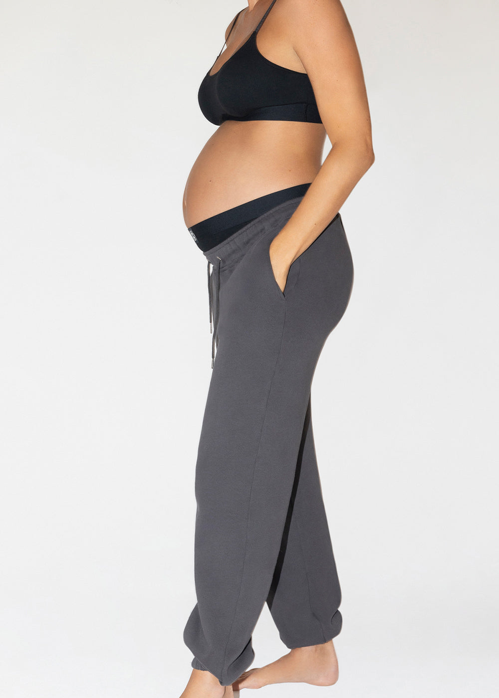 Bumpsuit Maternity Classic Terry Sweatpant in slate