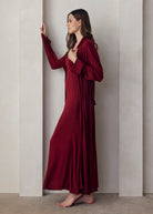 the cloud robe in burgundy