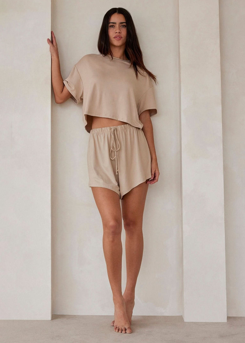 the cloud loungewear short in oat