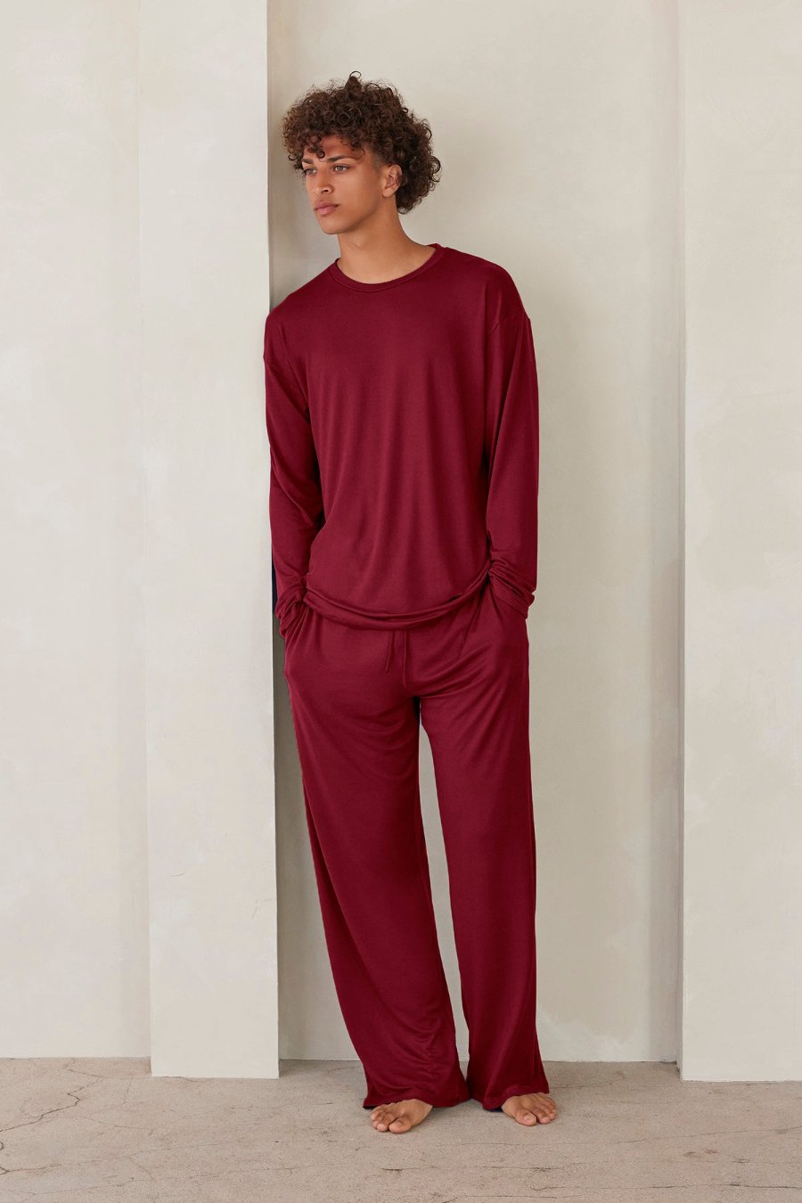 cloud mens set burgundy