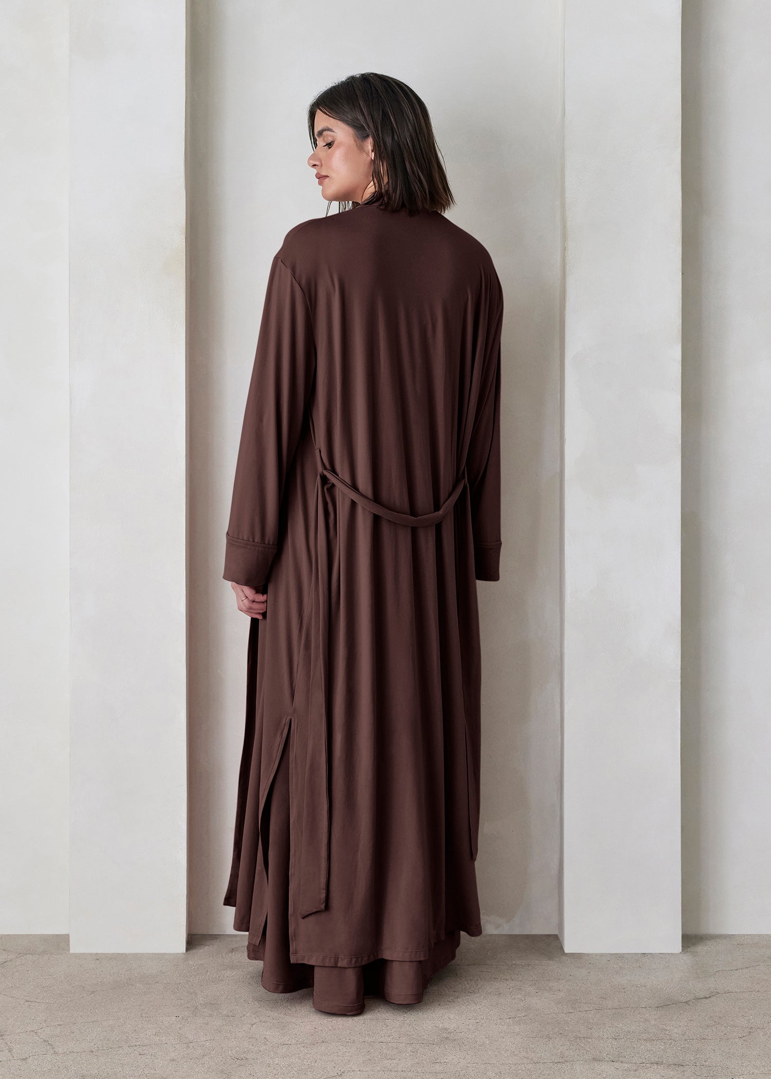 the cloud robe in chocolate