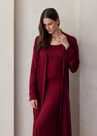 the cloud robe in burgundy