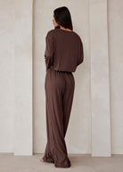 the cloud slim pant in chocolate