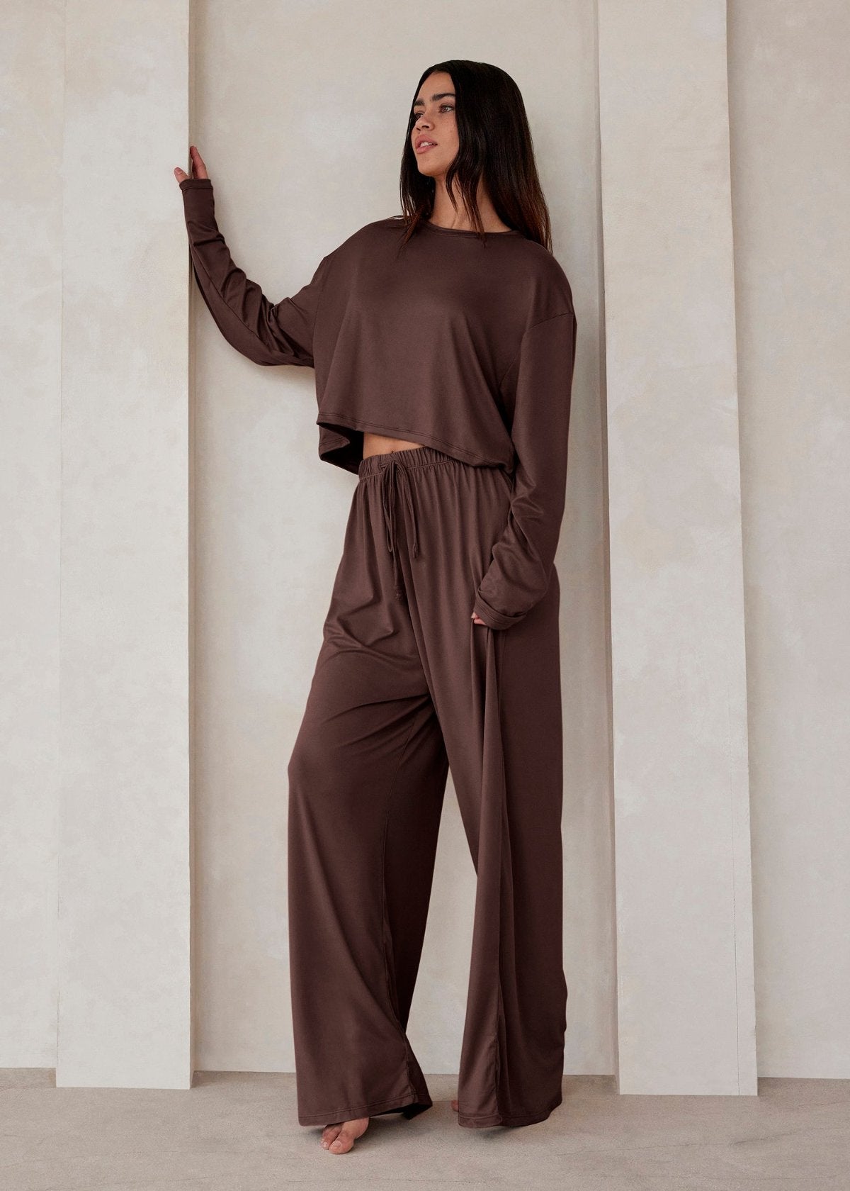 the cloud slim pant in chocolate