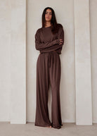 the cloud slim pant in chocolate