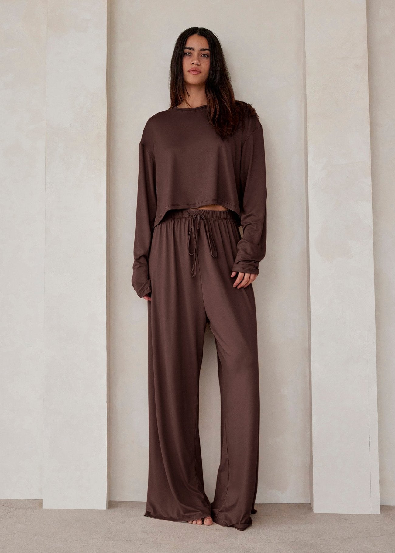 the cloud slim pant in chocolate