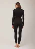 Bumpsuit Maternity The Turtle Long Sleeve Crop Tee in Black