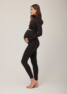 Bumpsuit Maternity The Turtle Long Sleeve Crop Tee in Black