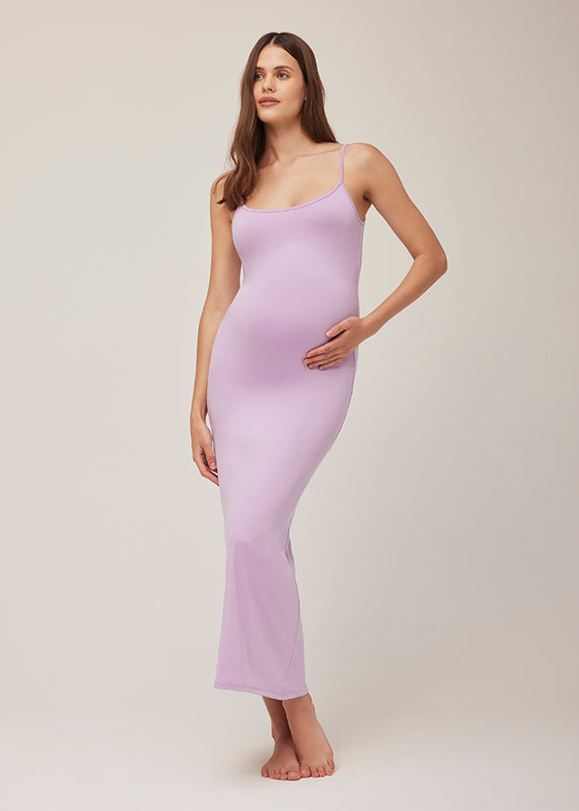 the jane maternity maxi dress in lilac