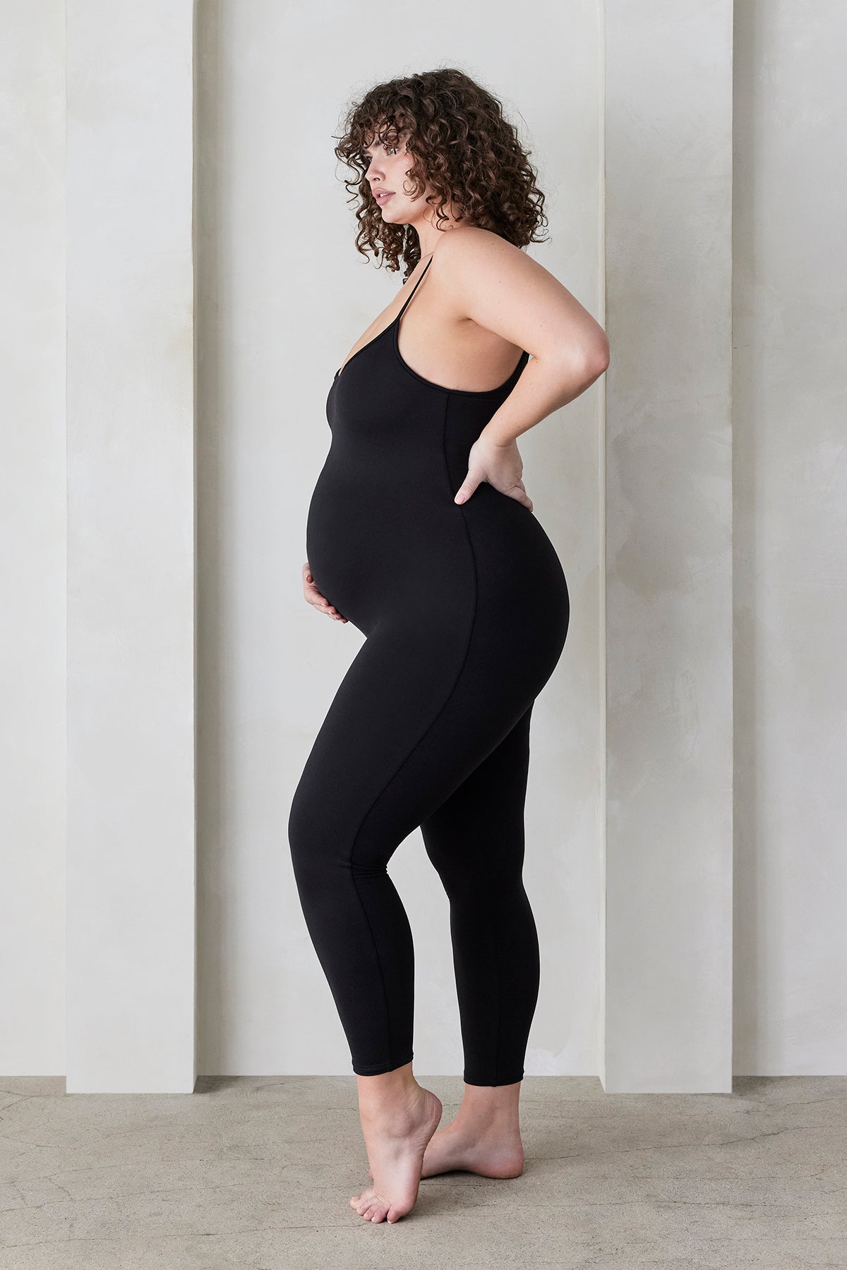 Bumpsuit Maternity the Kate Sleeveless Jumpsuit in Black