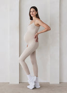 Bumpsuit Maternity the Kate Sleeveless Jumpsuit in Oat