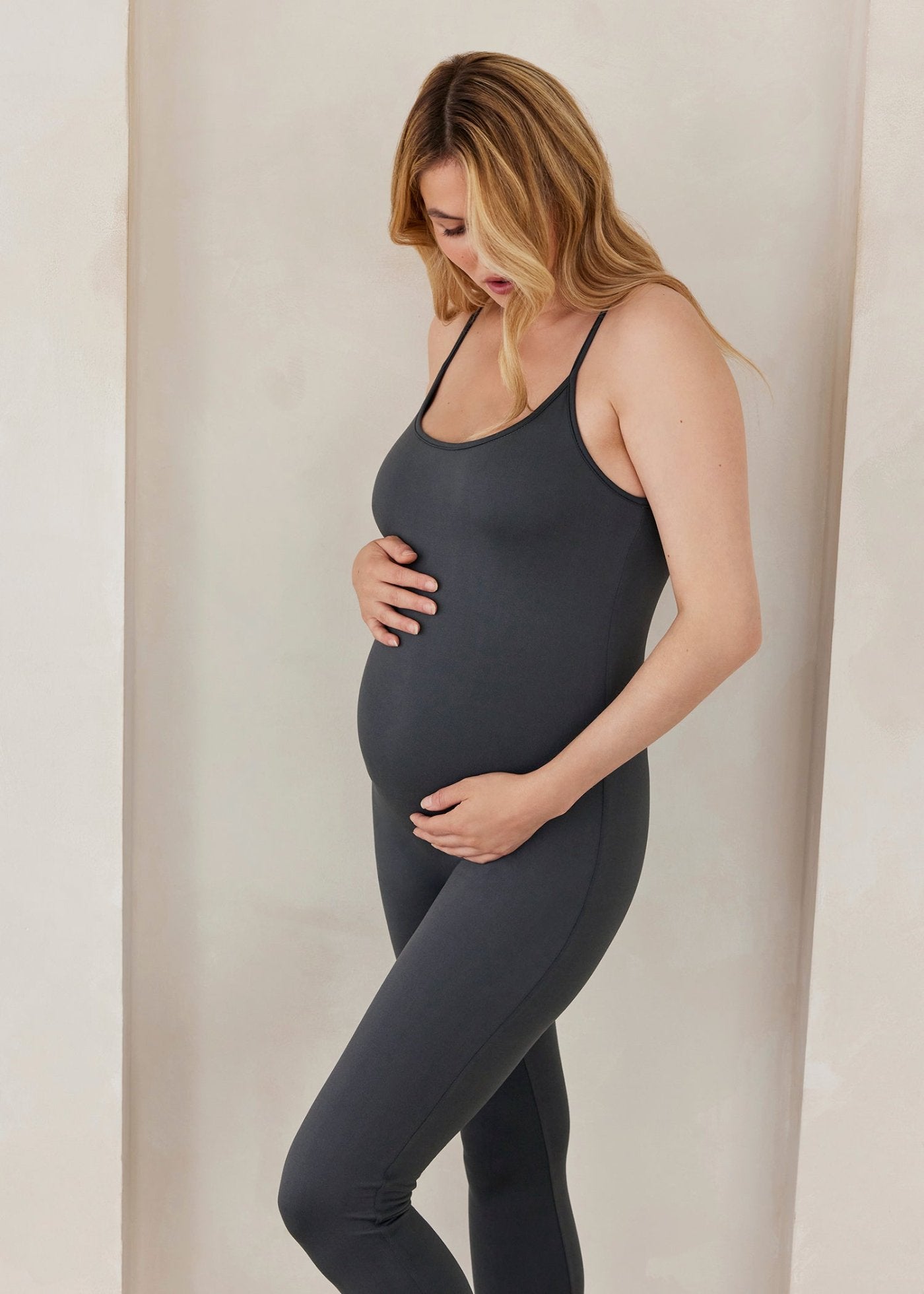 bumpsuit maternity the kate maternity unitard in slate