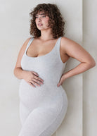 Bumpsuit Maternity The Lucy Sleeveless Scoop Neck Jumpsuit in Heather Grey