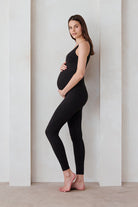 Bumpsuit Maternity The Lucy Sleeveless Scoop Neck Jumpsuit in Black