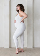 Bumpsuit Maternity The Lucy Sleeveless Jumpsuit in Ivory