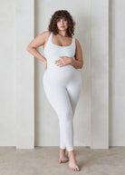 Bumpsuit Maternity The Lucy Sleeveless Jumpsuit in Ivory