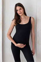 the maternity tank top in black