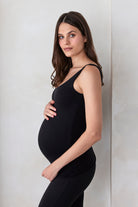 the maternity tank top in black