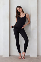 the maternity tank top in black