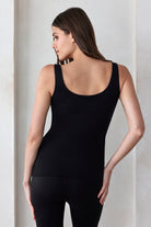 the maternity tank top in black