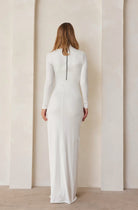 the monica maxi dress in ivory bumpsuit maternity