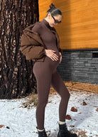 the penelope maternity unitard in chocolate ugc