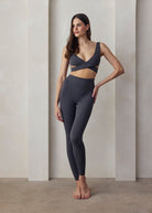 perfect movement wrap bra slate bumpsuit activewear