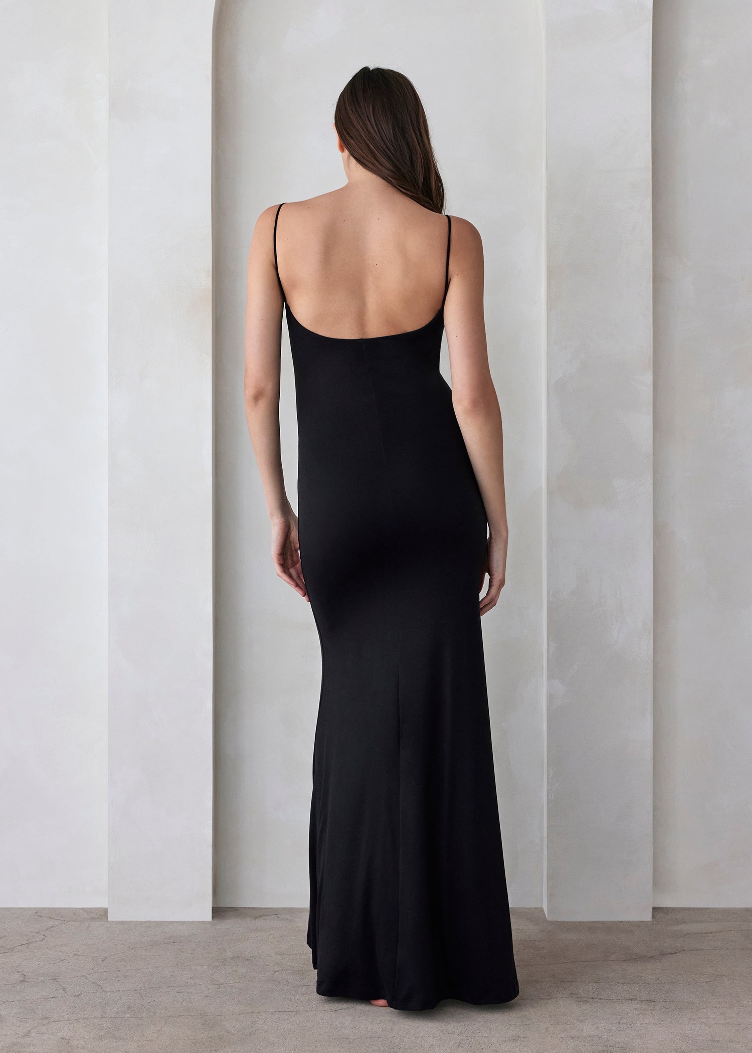 Bumpsuit maternity the rosie square neck sleeveless maxi dress with side slit black